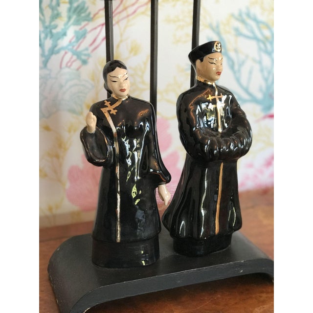 1950s Asian Figurine Lamp For Sale - Image 6 of 9