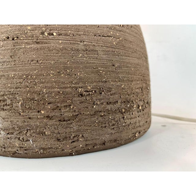 1960s Large Ceramic Table Lamp or Floor Lamp with Original Fabric Shade from Krö, 1960s For Sale - Image 5 of 11