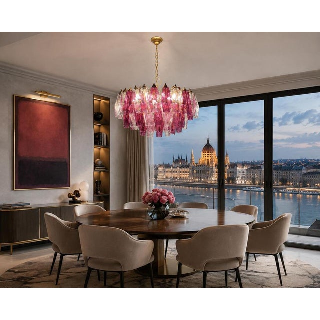 Italian Chandeliers Murano Glass, 1990, Set of 2 For Sale - Image 9 of 11