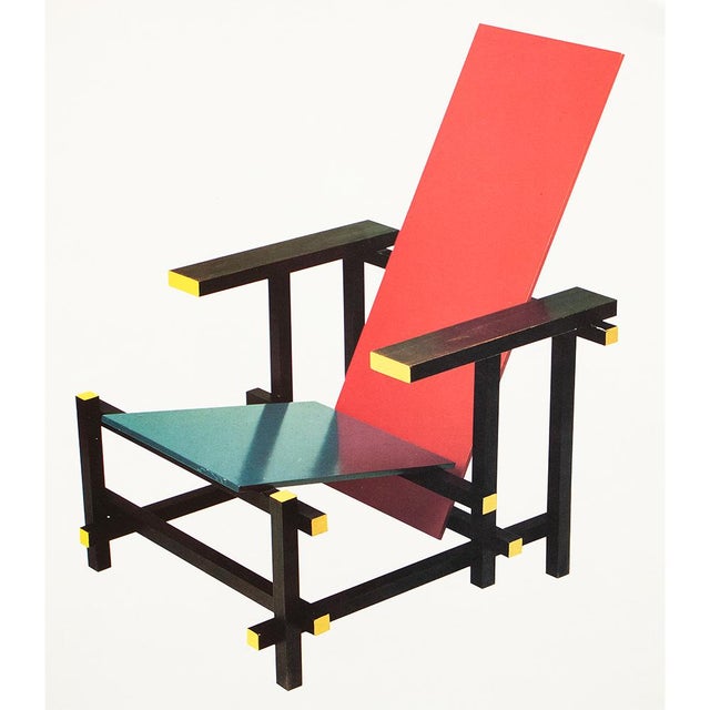 1991 After Red and Blue Chair by Gerrit Rietveld, Full-Color Parisian ...