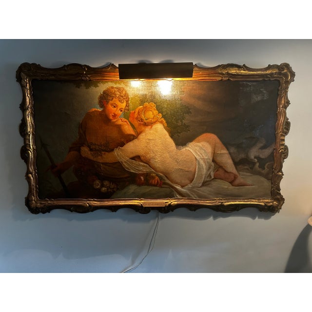 Large Antique Oil on Canvas of Venus & Adonis With Giltwood Frame For Sale In Philadelphia - Image 6 of 11