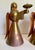 Pair of Mid-Century Brass & Copper Angel Candleholders For Sale - Image 10 of 12