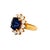 Early 21st Century 7.11 Carat Blue Sapphire Diamond 18k Yellow Gold Halo Ring, Gia Certified, Size 7.5 For Sale - Image 5 of 8