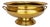 Early 20th Century Arts and Crafts Footed Brass Bowl with Ring Handles 1920s For Sale