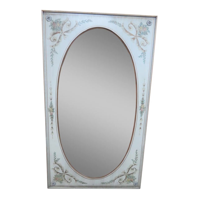 Mid 20th Century Hand Painted Italian Style Mirror For Sale