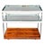 Richard Young, Merrow Assoc. Rosewood and Chrome Bar Cart, 1970 For Sale - Image 4 of 7