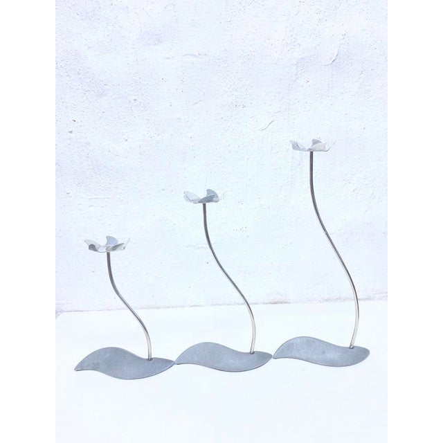 Postmodern Vintage Candleholders by Alan Schaff for Royal Copenhagen, 1990s, Set of 3 For Sale - Image 3 of 9