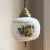 Shabby Chic Mid-20th Century Milk Glass Floral Pendant Light For Sale - Image 3 of 12