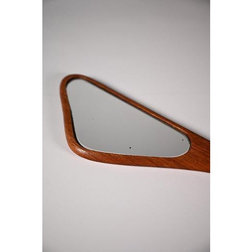 Danish Hand Mirror in Teak For Sale - Image 4 of 7