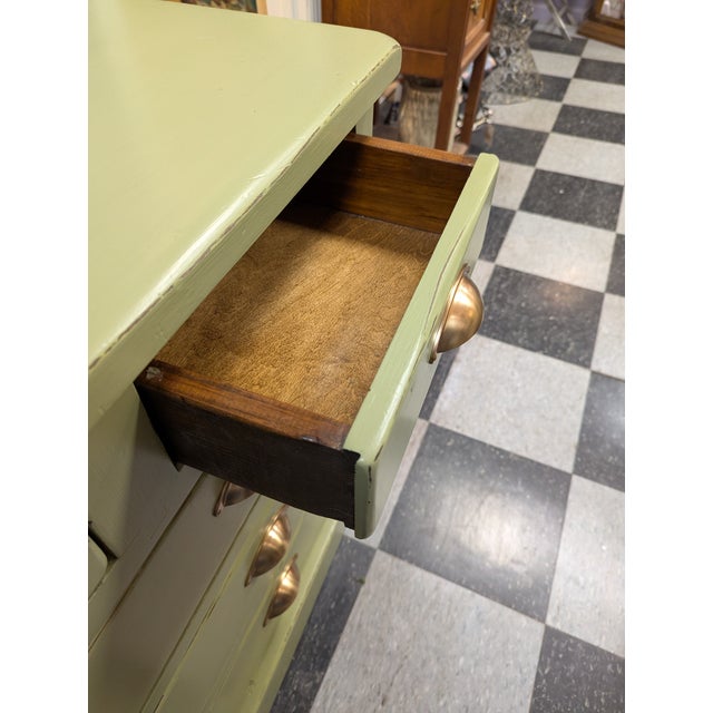 Wood 1950s 9 Drawer Dresser For Sale - Image 7 of 9