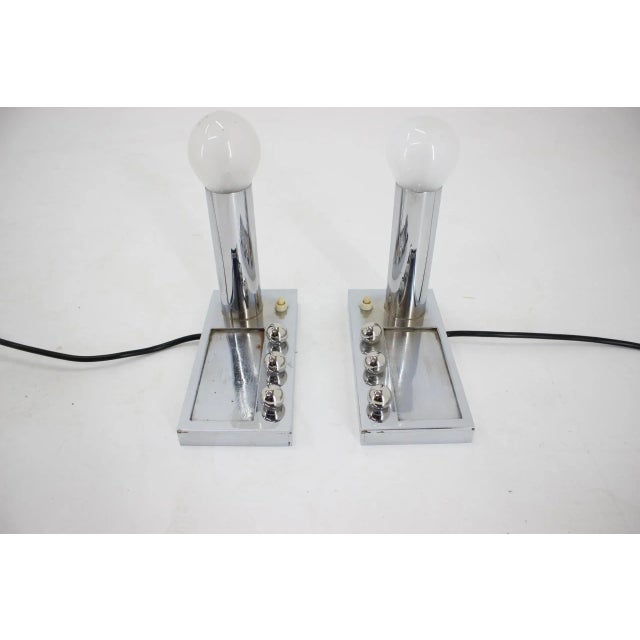 1930s Chrome Bauhaus Table Lamps, 1930s, Set of 2 For Sale - Image 5 of 8