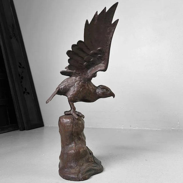 Mid-Century Modern Vintage Japanese Eagle on Rock, 1968 For Sale - Image 3 of 18