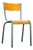 French Steel Green Stacking School Dining Chair from Mullca, 1950s For Sale