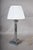Mid-Century Modern Silver-Plated Column Table Lamp, 1960s For Sale - Image 3 of 8