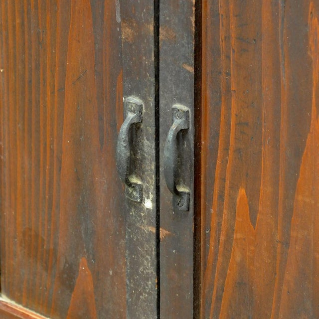 Brown Small Japanese Cabinet, 1920s For Sale - Image 8 of 11