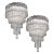 Italian Tronchi Chandeliers, 1990s, Set of 2 For Sale