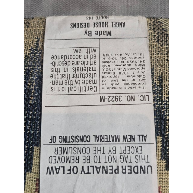 Wood Mahogany Williamsburg Queen Anne Style Wing Back Chair New Flame Stitch Fabric For Sale - Image 7 of 9