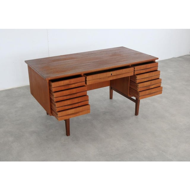 Wood Vintage Danish Desk in Teak, 1960s For Sale - Image 7 of 10
