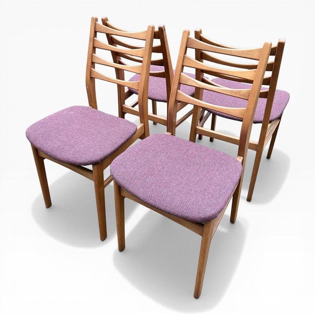 Wood Mid-Century Teak Ladder-Back Dining Chairs, 1960s, Set of 4 For Sale - Image 7 of 7