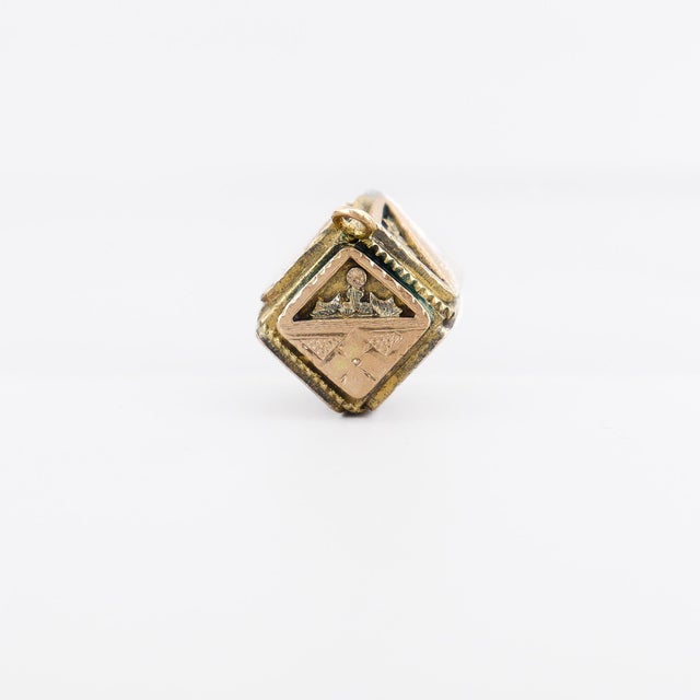 Antique Victorian / Aesthetic Movement Gold-Filled Bracelet Charm or Watch Fob For Sale - Image 4 of 11