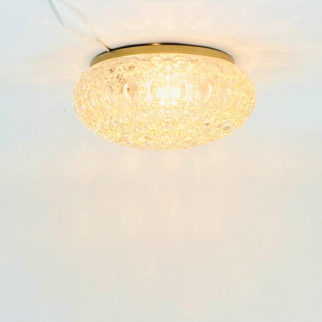 Metal Mid-Century Amber Bubble Glass Ceiling Light or Wall Light by Helena Tynell for Limburg, Germany, 1960s-1970s For Sale - Image 7 of 11