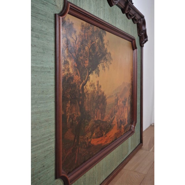 Hand-Carved Painting, 1950s, Textile & Wood, Framed For Sale - Image 14 of 18