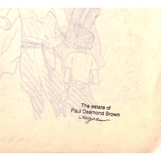 Art Sz: 11"H x 8 3/8"W 1944 Provenance stamp on verso: The Estate of Paul Desmond Brown *Book sold separately*