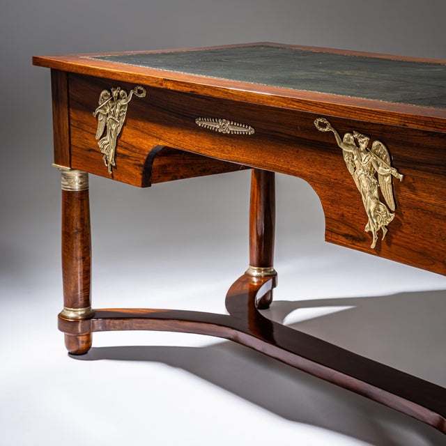 Metal Charles X-Style Bureau Plat, France, 19th Century For Sale - Image 7 of 12