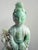 Asian Pair 10" Antique Chinese Qing Natural Jadeite Jade Kuan Yin With Cranes & Stands For Sale - Image 3 of 12