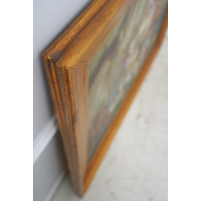Paint Large Oil Painting on Canvas of Treasure Room Signed For Sale - Image 7 of 13