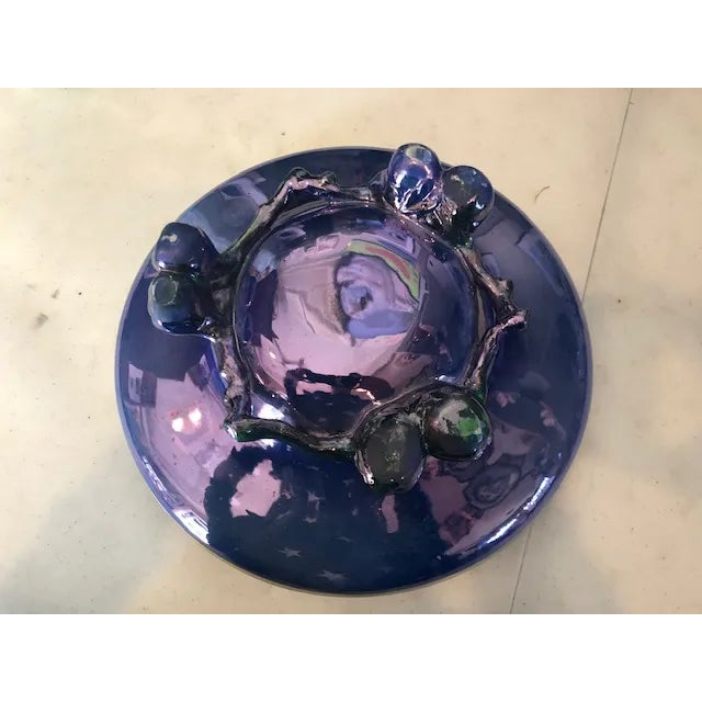 1940s Wilkinson Lustre Glazed Decorated Porcelain Footed Centerbowl For Sale - Image 5 of 9