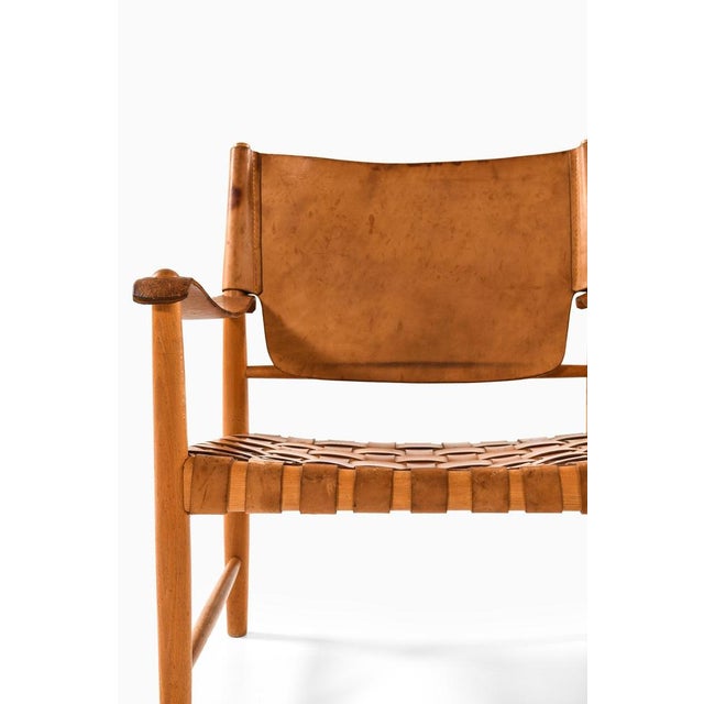 Brown Easy Chairs in Beech Wood, 1950s, Set of 2 For Sale - Image 8 of 12