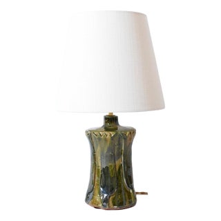 Kasaï Nile Beige Blue Green Ceramic Lamp by Barracuda Interiors For Sale