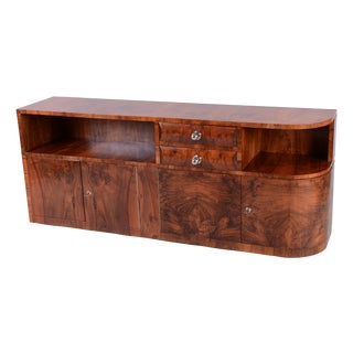 Art Deco Buffet in Walnut and Chrome, 1920s For Sale