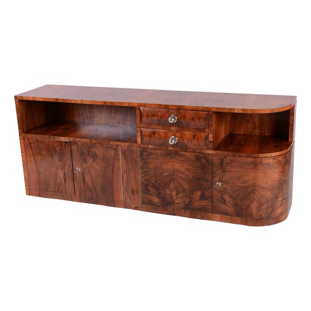 Art Deco Buffet in Walnut and Chrome, 1920s For Sale
