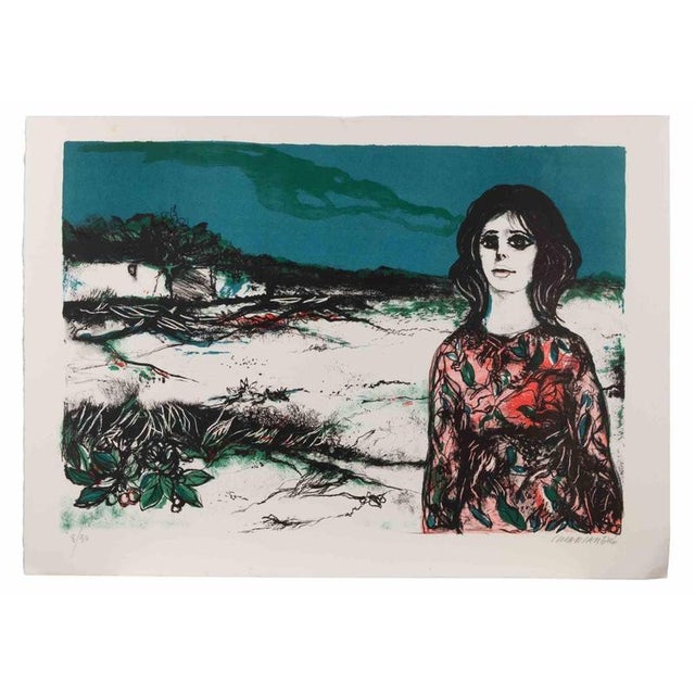 Lithograph realized by Carlo Marcantonio in 19980s. Hand signed and numbered in pencil. Edition of 8/50. Very good...