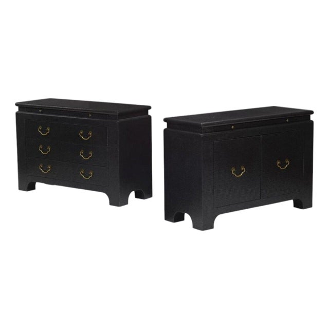 Harrison Van-Horn, Commodes, Lacquered Wood, Brass, Usa, 1980s For Sale