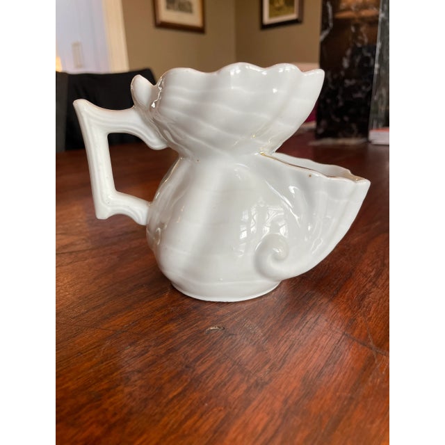 Ceramic Mid 20th Century Vintage Shell-Form Scuttle or Shaving Mug For Sale - Image 7 of 12