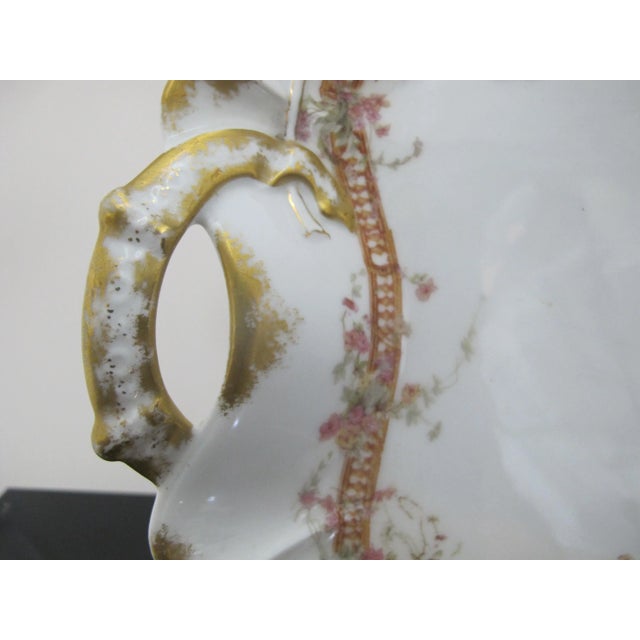Beautiful Haviland Limoges porcelain serving tray or dish. White porcelain with pink and yellow floral bouquets on a...