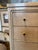 United Furniture Corporation 1940s United Furniture Blonde Mahogany Dresser 1940s Five Drawer Chest Black Lucite Hardware For Sale - Image 4 of 10