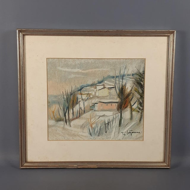 Paolo Cattaneo, Landscape Winter Snow, 1980s, Oil, Framed For Sale - Image 12 of 12
