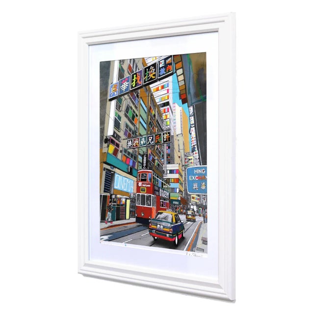 Fast Glimpse Hong Kong - Colorful City Still Life Mixed Media Original Artwork by Fabio Coruzzi For Sale In Los Angeles - Image 6 of 9