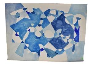 1967 Jacob Semiatin Modernist Abstract Watercolor Painting
