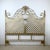 Bring timeless Hollywood Regency elegance to the bedroom with this vintage gilt metal headboard, showcasing an ornate...