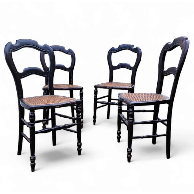 Napoleon III chairs 19th Century Height 90Width 42Depth 42Seat height 47 cm