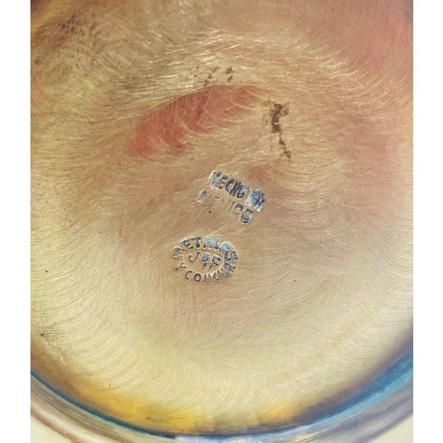 Mid 20th Century Mexican Abalone Mosaic Brass Barware Set, Pitcher & 6 Glasses For Sale - Image 18 of 18