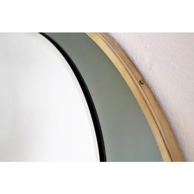 Italian Double Glass Wall Mirror with Brass Frame, 1970s For Sale - Image 4 of 17