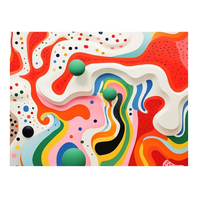 32' X 24' Organic Modern Colorful Composition - Limited Edition Fine Art Print For Sale
