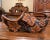 Early 20th Century French Black Forest Carved Walnut Wine Bottle Holder Clog For Sale - Image 4 of 10