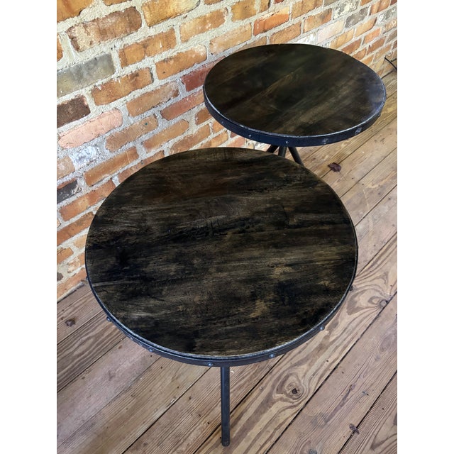 1960s 1960s Francois Carre Style Pair of Vintage Side Tables For Sale - Image 5 of 6